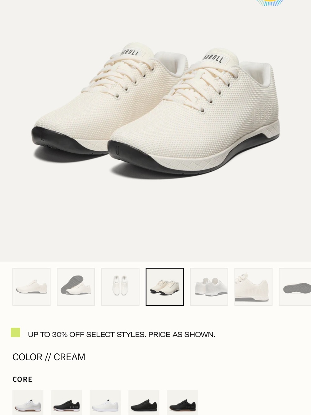 NOBULL Cream Lightweight Trainers